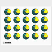 retro sky divers ronde sticker (Vel)