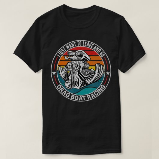 Retro Sleepboot Racing Sleepboot T-shirt (Design voorkant)