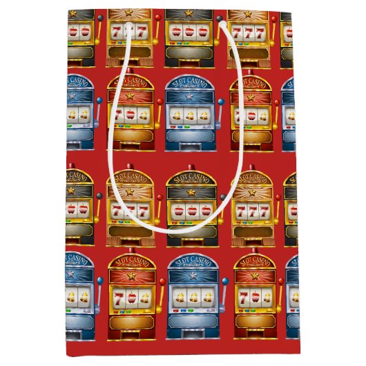 Retro-sleufpatroon Medium Cadeauzakje (Voorkant)