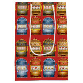 Retro-sleufpatroon Medium Cadeauzakje (Achterkant)