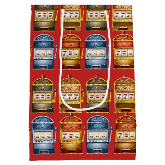 Retro-sleufpatroon Medium Cadeauzakje (Achterkant)