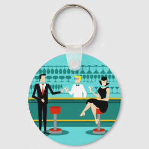 Retro Sleutelhanger van de Button van de