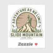 Retro Slide Mountain Hike Sticker (Vel)