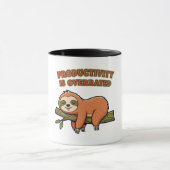 Retro Sloth Anti Hustle Color Inside Mug (Centre)