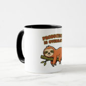 Retro Sloth Anti Hustle Color Inside Mug (Devant gauche)