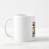 Retro Sloth Doing Nothing White Coffee Mug (Gauche)