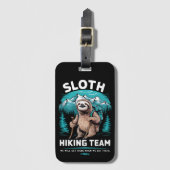 Retro Sloth Wandelteam  cadeau Bagagelabel (Voorkant (verticaal))