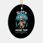 Retro Sloth Wandelteam  cadeau Keramisch Ornament (Rechts)