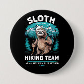 Retro Sloth Wandelteam  cadeau Ronde Button 7,6 Cm (Voorkant)