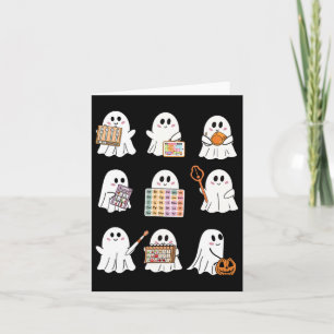 Retro SLP Ghost Halloween Speech Therapy Herfst Fa Kaart