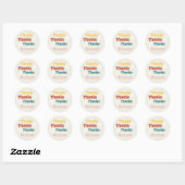 Retro Small Business Daisy Groovy Dank je Ronde Sticker (Vel)