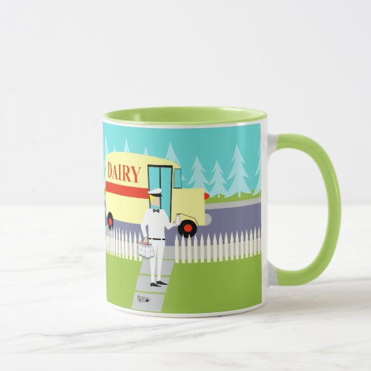 Retro Small Town Milkman Mok (Rechts)