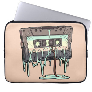 Retro smeltende cassetteband Vaporwave Laptop Sleeve