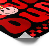 Retro Smile Face One Loved Dude Valentines Day Men Poster (Hoek)