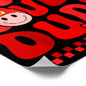 Retro Smile Face One Loved Dude Valentines Day Men Poster (Hoek)