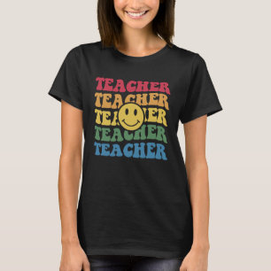 Retro Smile Gezicht Leraar Inspirerend Elementair T-shirt