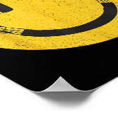 Retro Smile Muziek Gezicht Hoofdtelefoon 90s Manne Poster (Hoek)