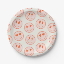 Retro Smile Pattern Papieren Bordje