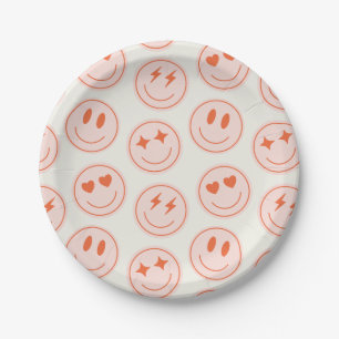 Retro Smile Pattern Papieren Bordje