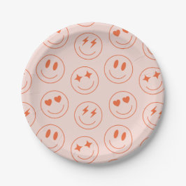 Retro Smile Pattern Papieren Bordje