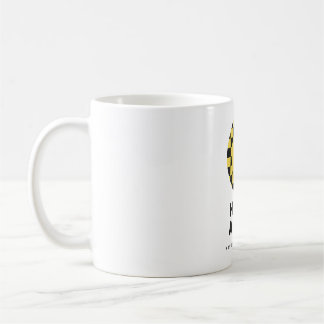 Retro Smiley Checkerboard Koffiemok 'Heb een dag'