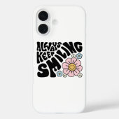 Retro Smiley Face Flower Positive Quote Case-Mate iPhone Case (Achterkant)