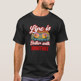 Retro Smoothies Sunset  With Smoothies T-shirt