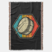 Retro Snare Drum - Marching Band Drumline Deken (Voorkant Verticaal)