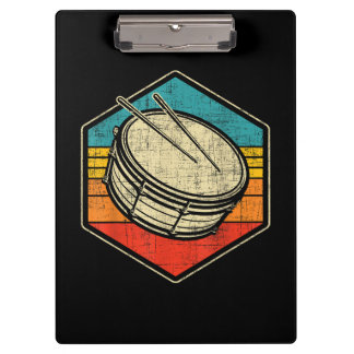 Retro  Snare Drum - Marching Band Drumline Klembord