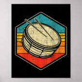 Retro  Snare Drum - Marching Band Drumline Poster (Voorkant)