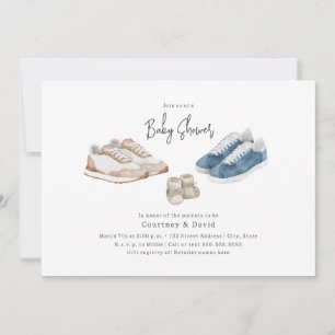 Retro  Sneaker Shoes Baby shower Kaart