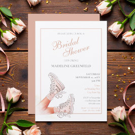 Retro Sneakers Peach Wedding Bridal Shower Kaart