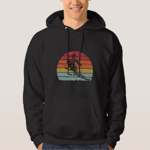 Retro  sneeuw van 80 jaar Ski Sunset Hoodie