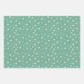 Retro Sneeuwflurries en Stripes Inpakpapier Vel (Voorkant)