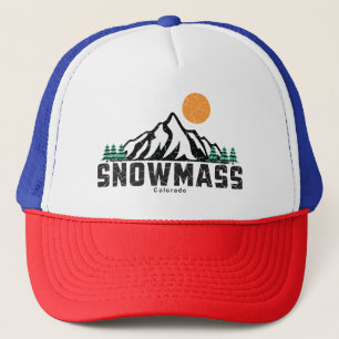 Retro Sneeuwmassa Ski Sunset Trucker Pet