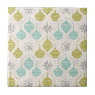Retro sneeuwvlok en ornament -tegel trivet tegeltje