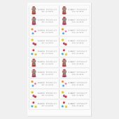 Retro Snoep Gumball Machine Aangepaste Kinderen Labels (Vel)