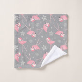 Retro Snoep Pink Flamingos ©studioxine Bad Handdoek (Wasdoekje)