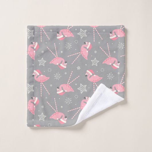 Retro Snoep Pink Flamingos ©studioxine Bad Handdoek (Wasdoekje)