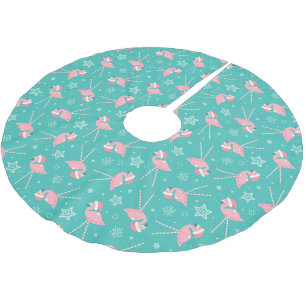 Retro Snoep Pink Flamingos ©studioxtine Kerstboom Rok