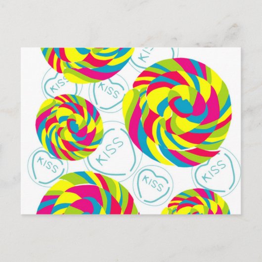 retro snoepgoed briefkaart (Voorkant)