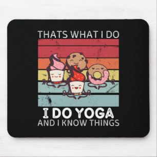Retro snoepjes Dat is wat ik doe Ik doe yoga en ik Muismat