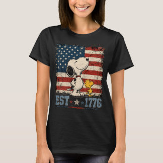 Retro Snoopy 4 juli Hond PNG, Amerikaanse Vlag T-shirt