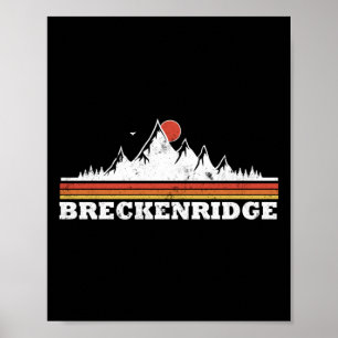 Retro  Snow Ski Breckenridge Poster