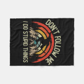 Retro Snowboard Ik doe domme dingen  Snowmob Fleece Deken (Voorkant (Horizontaal))