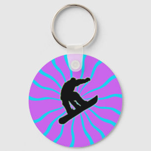 RETRO SNOWBOARDER SLEUTELHANGER