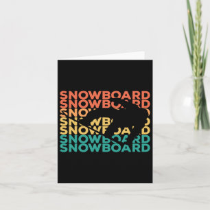 Retro  Snowboarding Gift for Snowboarders Kaart