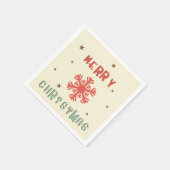 Retro  Snowflake Merry Kerstmis Servet (Hoek)