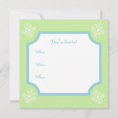 Retro Snowflake Uitnodigingen (Achterkant)