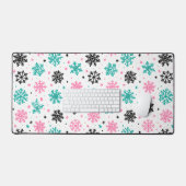 Retro Snowflakes Bureaumat (Keyboard & Muis)